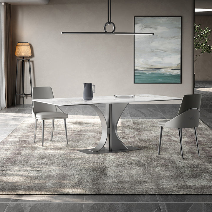 ACEX公式/ダイニングテーブル おしゃれ デザイン - 汚れにくいステンレス脚が特徴のエレガントなテーブル