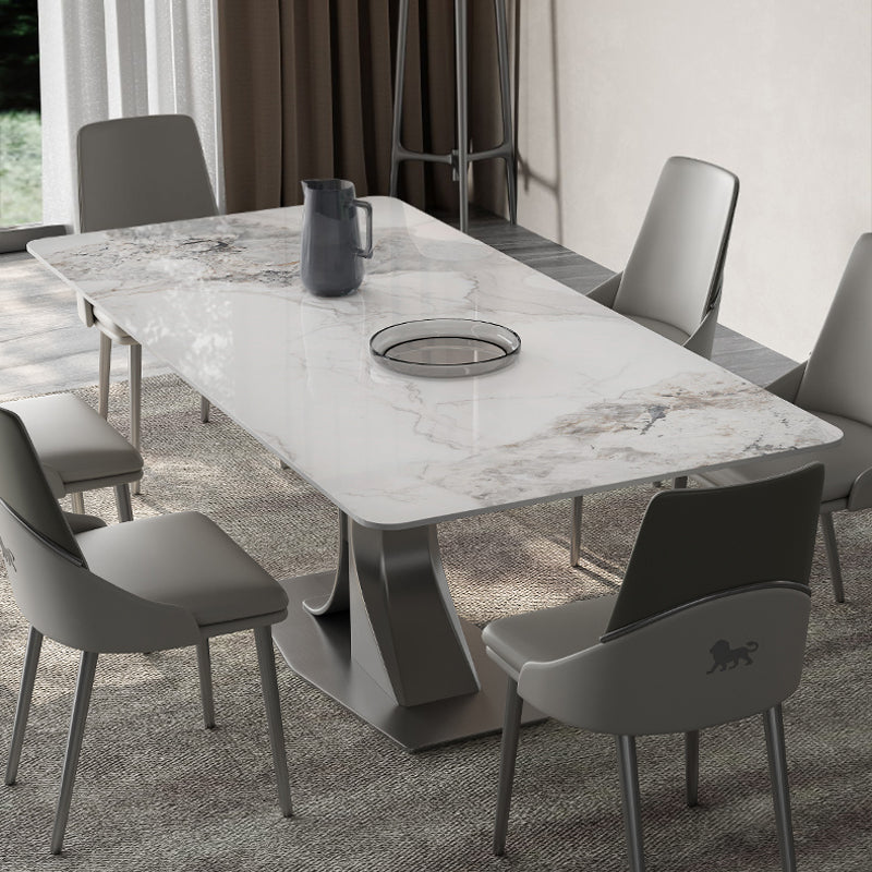 ACEX公式/ダイニングテーブル おしゃれ デザイン - ホワイト(灰柄)天板が美しいスタイリッシュなテーブル