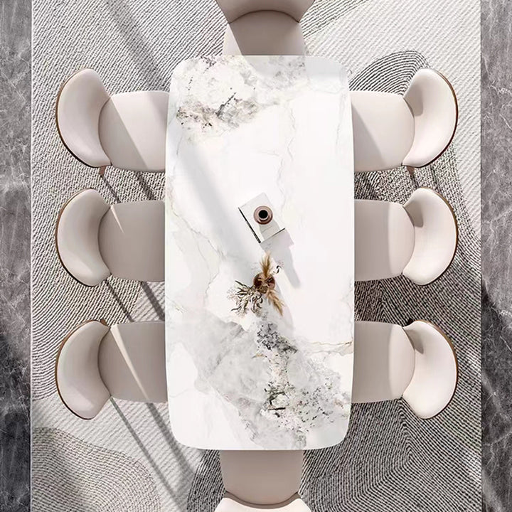 ダイニング/シンプルモダン 天板色ホワイト(金柄) ダイニングテーブルセット 安心1年間品質保証