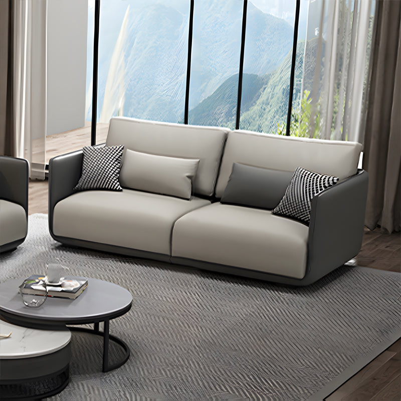 ソファ/ソファー 北欧風 ライトグレー レザーテックス 二人掛け 160*90*62 安心1年間品質保証