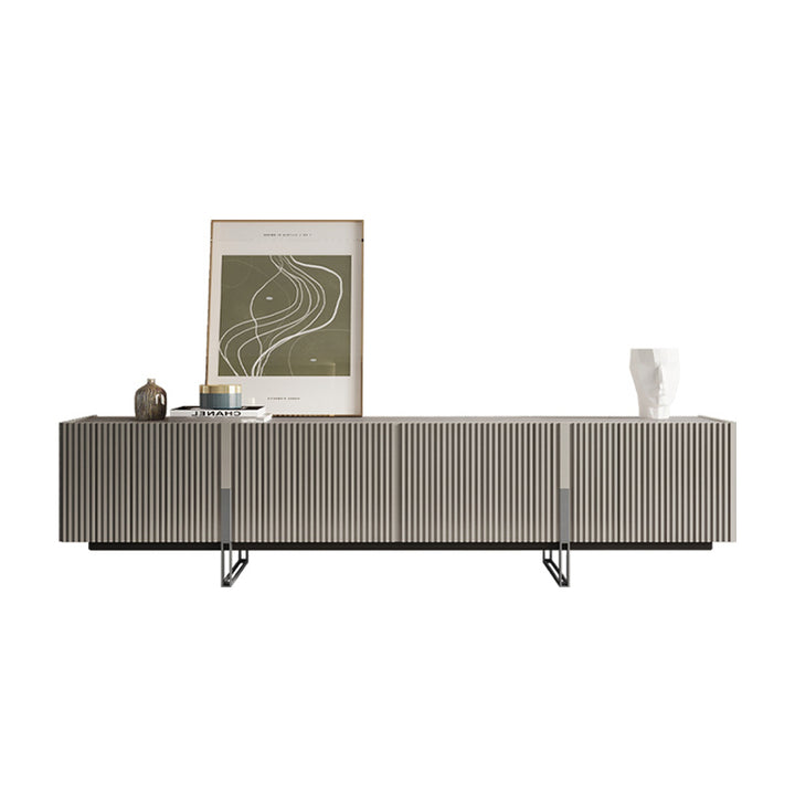 テレビボード/デザイン性 グレー 安心1年間品質保証