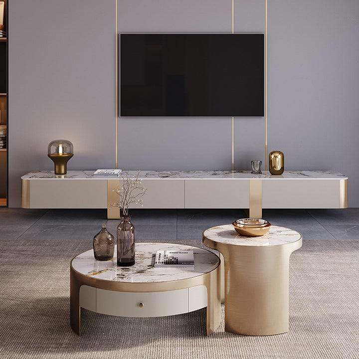 テレビボード/ラグジュアリー ゴールド 安心1年間品質保証