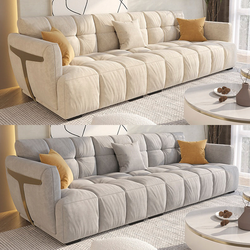 ソファ/ソファー クリーム ソファの全体画像 ベルベット 安心1年間品質保証