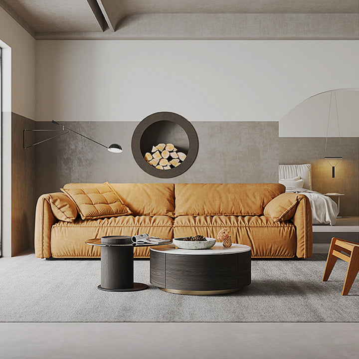 ソファ/ソファー シンプル オレンジ ベルベット 安心1年間品質保証