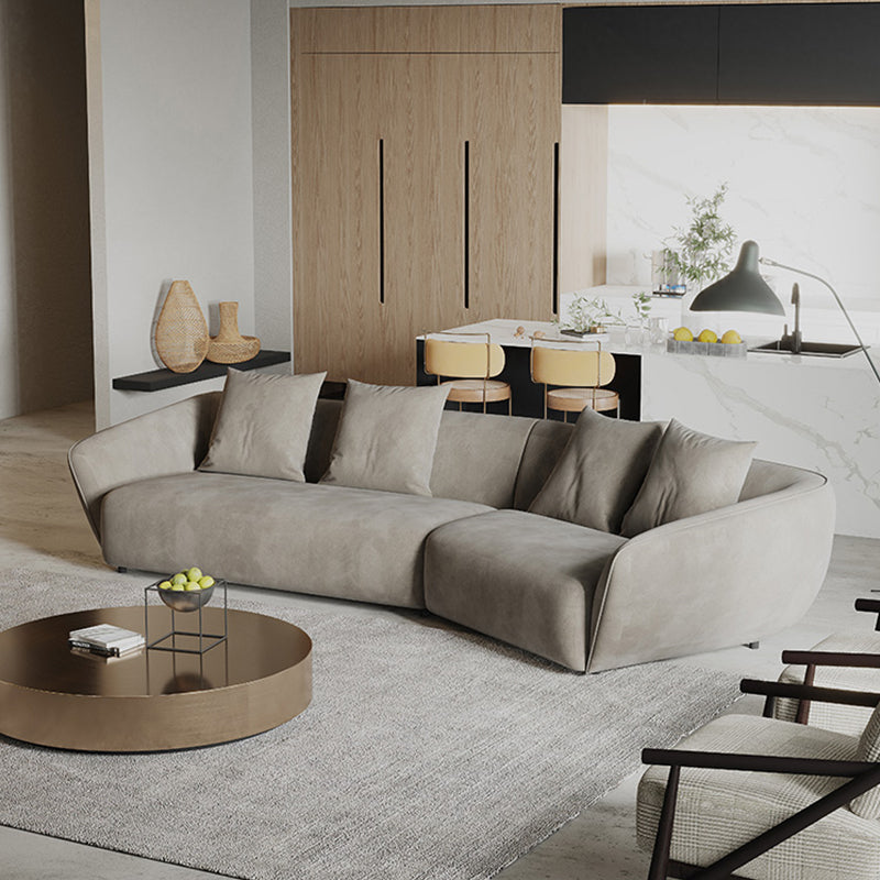 ソファ/ソファー イタリア風 グレー ベルベット 二人掛け+左カウチ 350*140*72 安心1年間品質保証