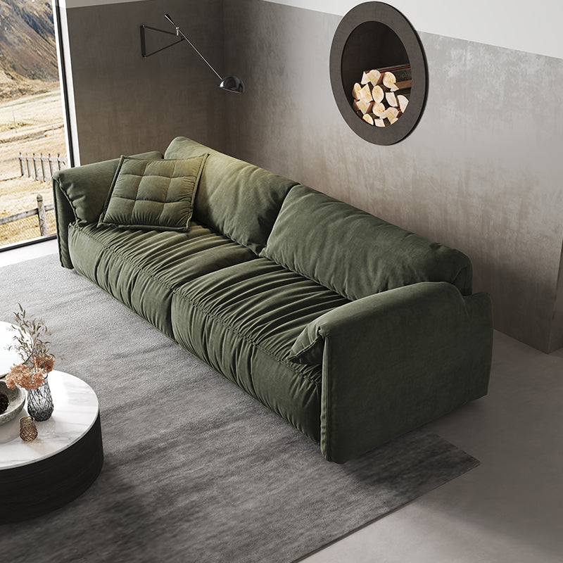 ソファ/ソファー シンプル オリーブグリーン ベルベット 安心1年間品質保証