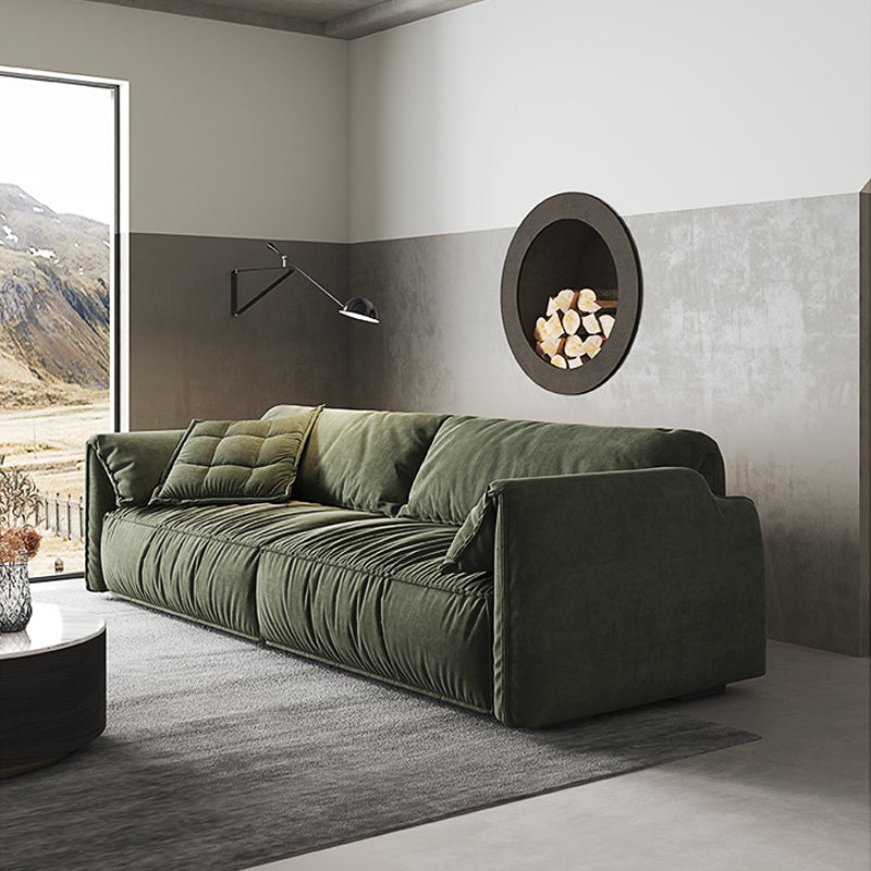 ソファ/ソファー シンプル オリーブグリーン ベルベット 安心1年間品質保証