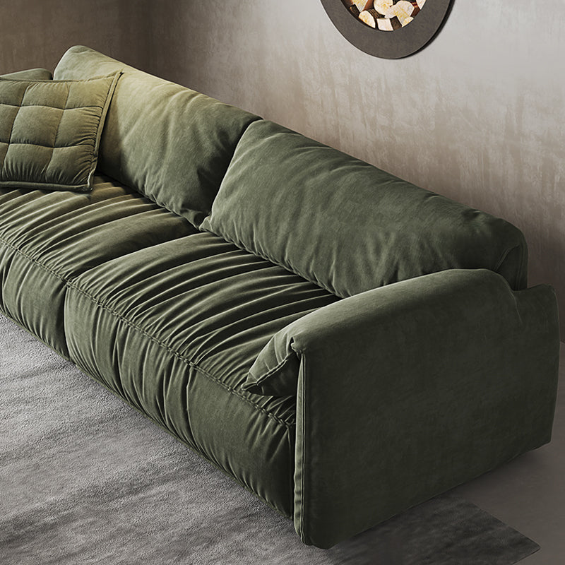 ソファ/ソファー シンプル オリーブグリーン ベルベット 安心1年間品質保証