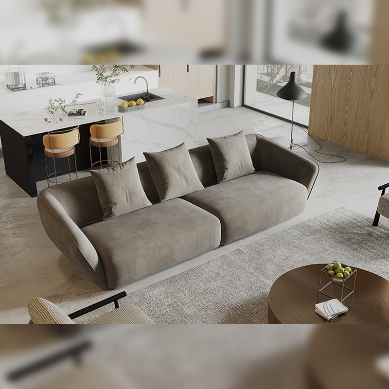 ソファ/ソファー イタリア風 グレー ベルベット 安心1年間品質保証