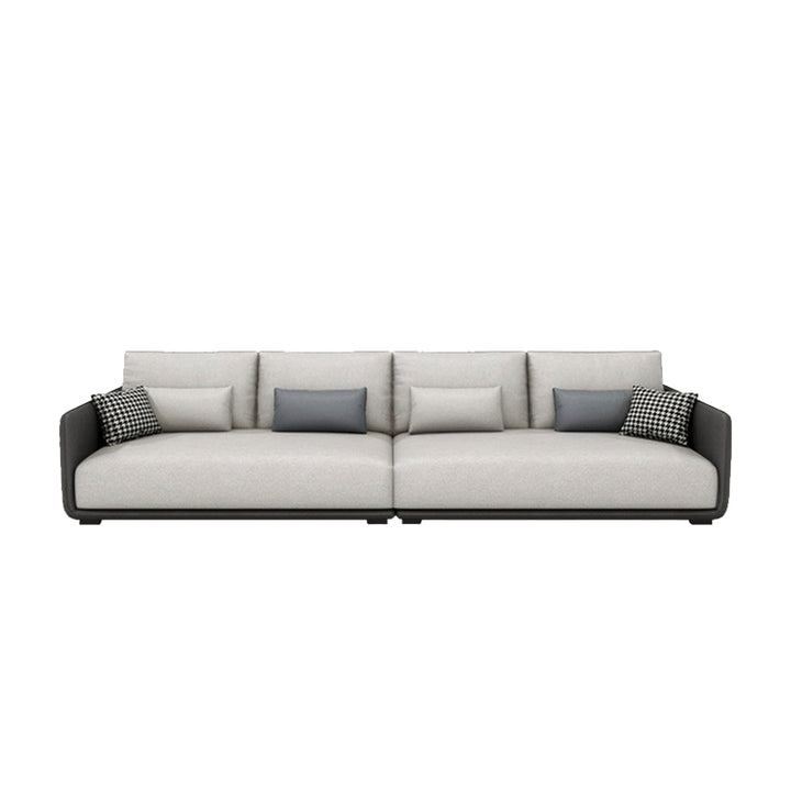 ソファ/ソファー 北欧風 ライトグレー レザーテックス 四人掛け 300*90*62 安心1年間品質保証