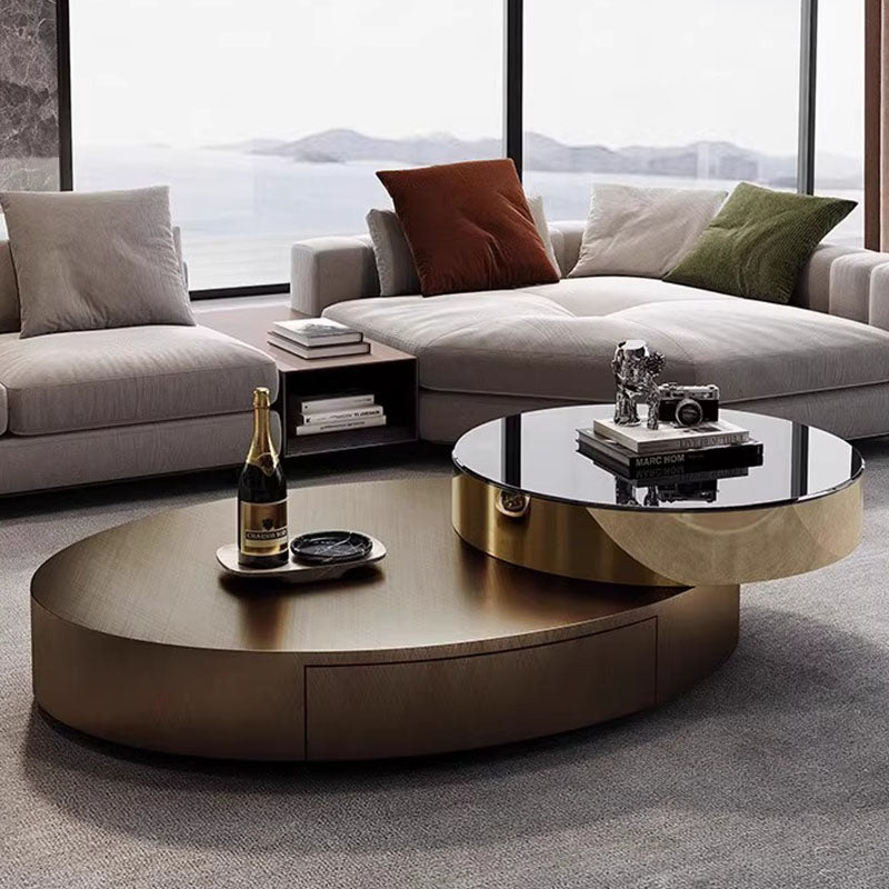 ACEX公式/ローテーブル ラウンドデザイン 回転式