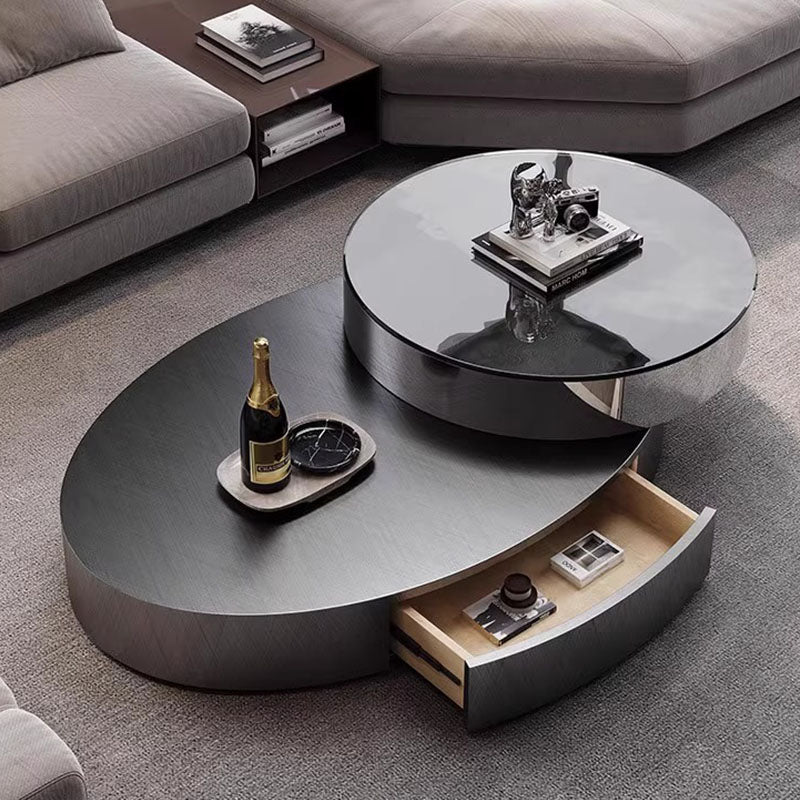 ACEX公式/ローテーブル ラウンドデザイン 回転式