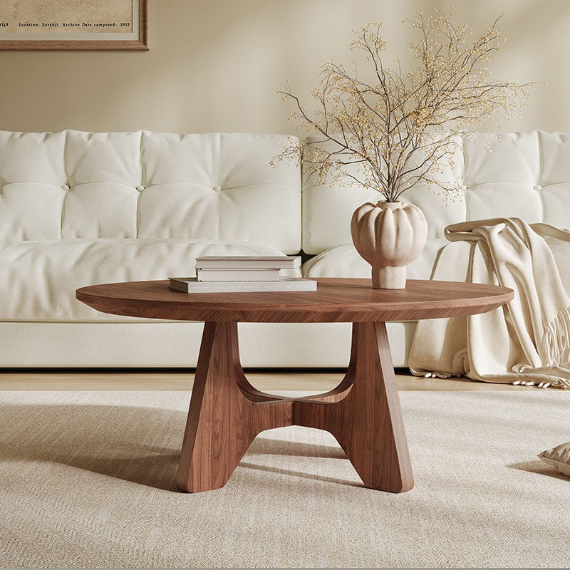 ACEX公式/ローテーブル 木の温もり ラウンド型