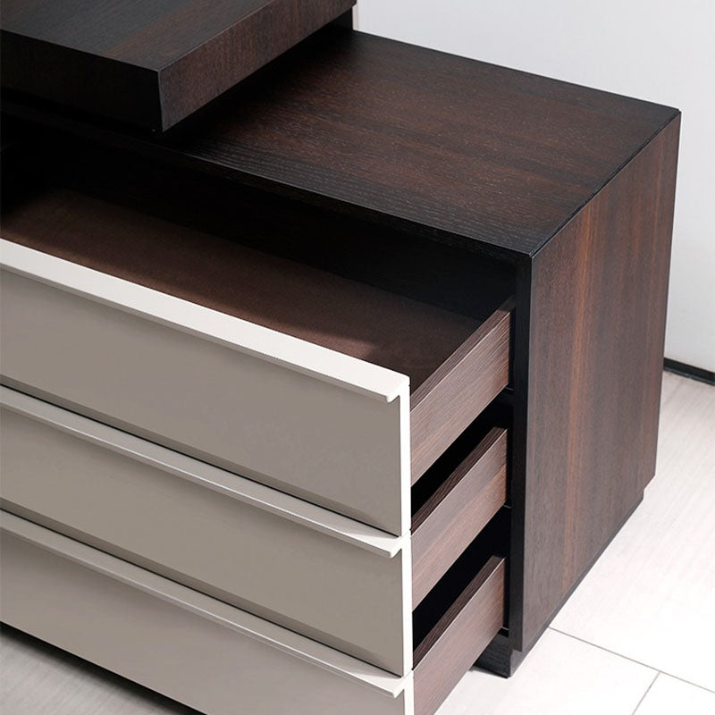 ACEX公式/ドレッサー 大容量収納 ダークウッド調