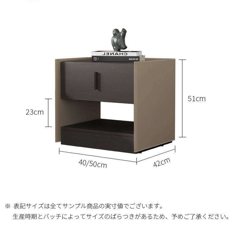 ナイトテーブル/ベッドサイドテーブル イタリア風 商品のサイズ画像 ※安心1年間品質保証
