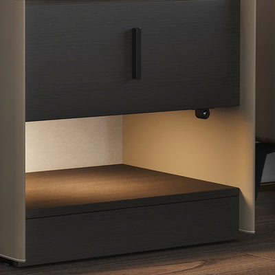 ナイトテーブル/ベッドサイドテーブル イタリア風 人感センサーライトの細部画像 安心1年間品質保証