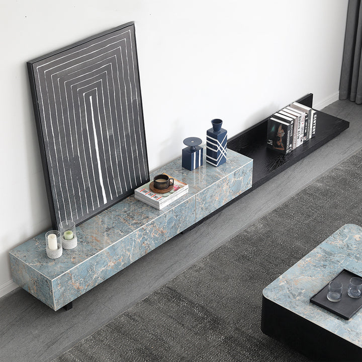 テレビボード/西海岸風 ブルー 200-320*40*31 安心1年間品質保証