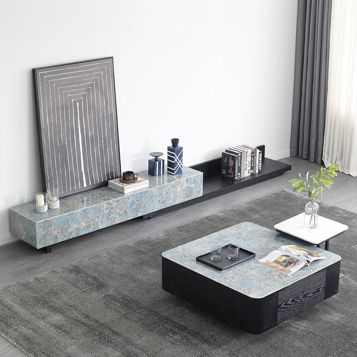 テレビボード/西海岸風 ブルー 200-320*40*31 安心1年間品質保証