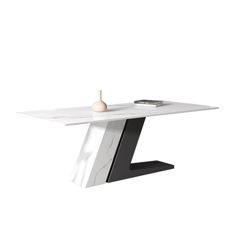 ダイニング/ミニマルなデザイン 天板色ホワイト（灰柄） テーブル 安心1年間品質保証