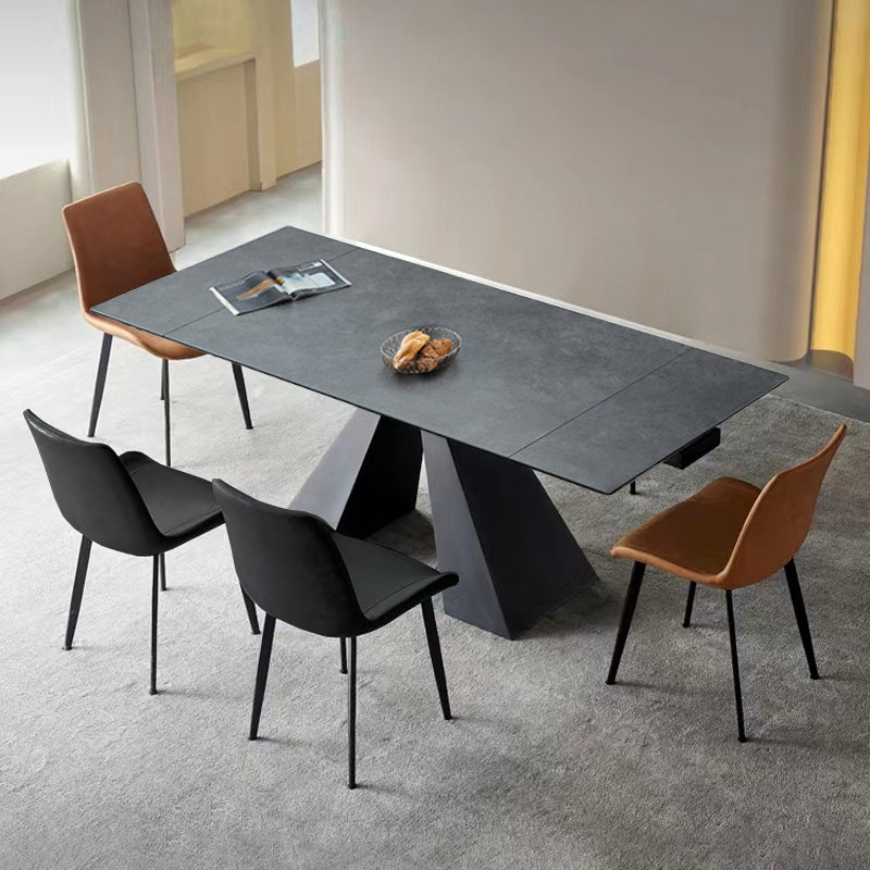 クラスティーナ マーベル 大理石 高級伸長式ダイニングテーブル